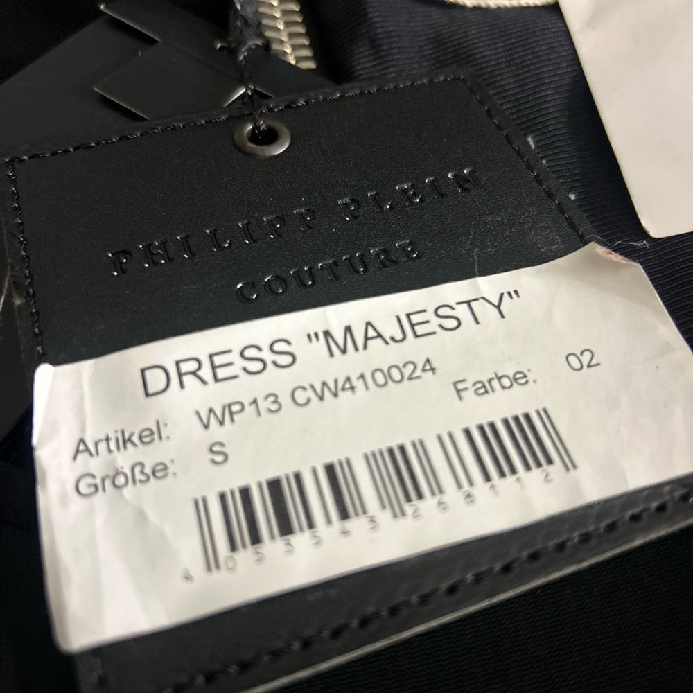 Philipp Plein Black Long Sleeve Dress with Studded Detail - Picture 3 of 12